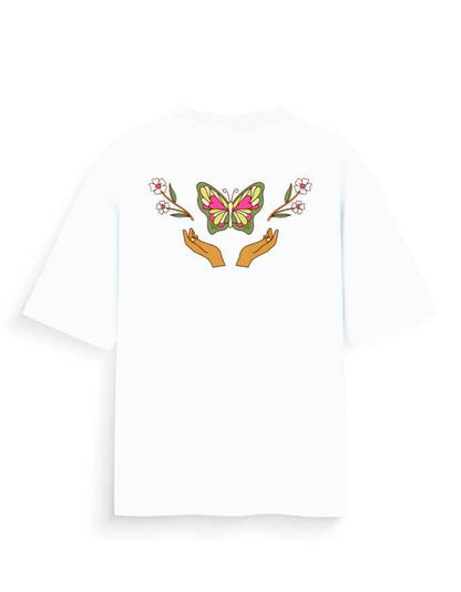 Butterfly Bloom Graphic Oversized T-Shirt - Premium Cotton Streetwear