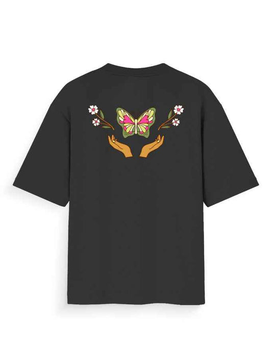 Butterfly Bloom Graphic Oversized T-Shirt - Premium Cotton Streetwear