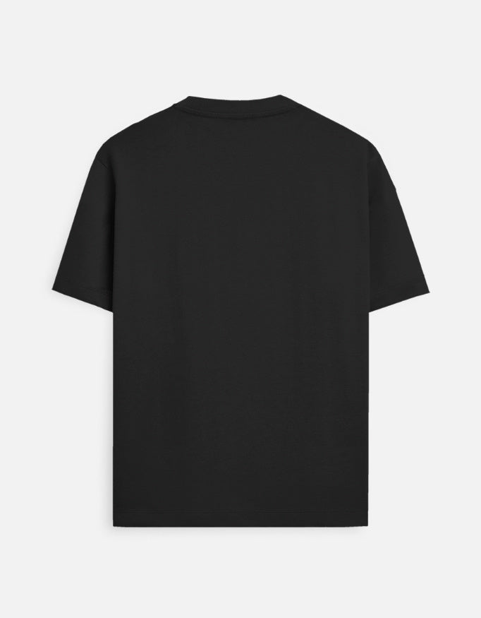TREND FEVER Black t-shirt on a white background