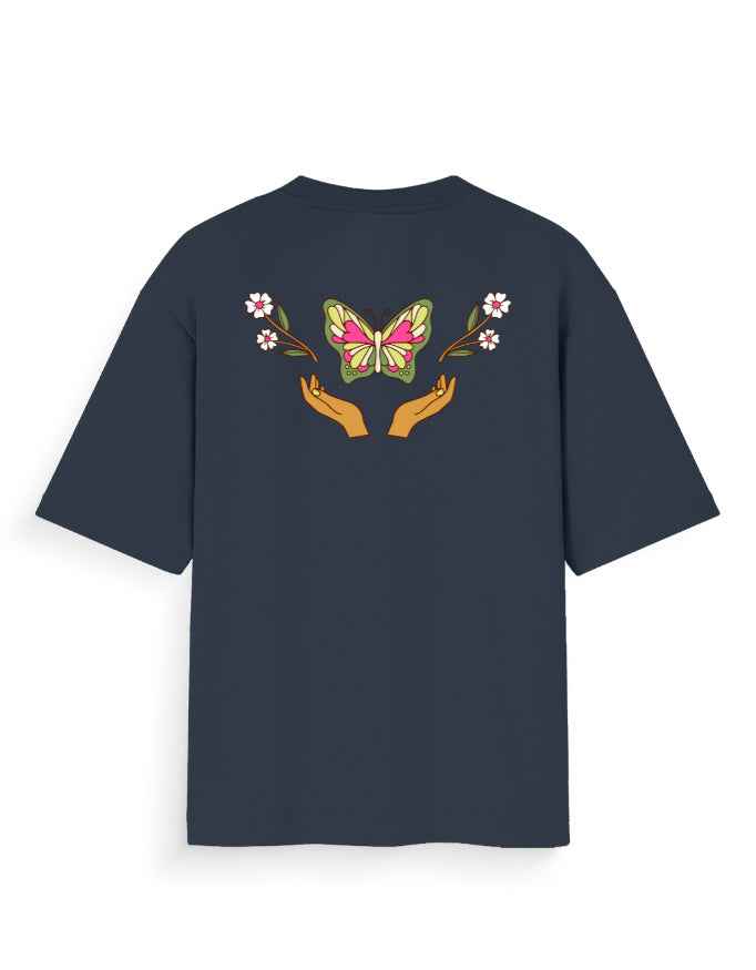 Butterfly Bloom Graphic Oversized T-Shirt - Premium Cotton Streetwear