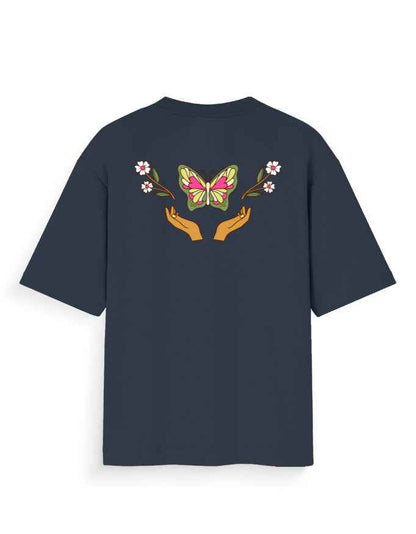 Butterfly Bloom Graphic Oversized T-Shirt - Premium Cotton Streetwear