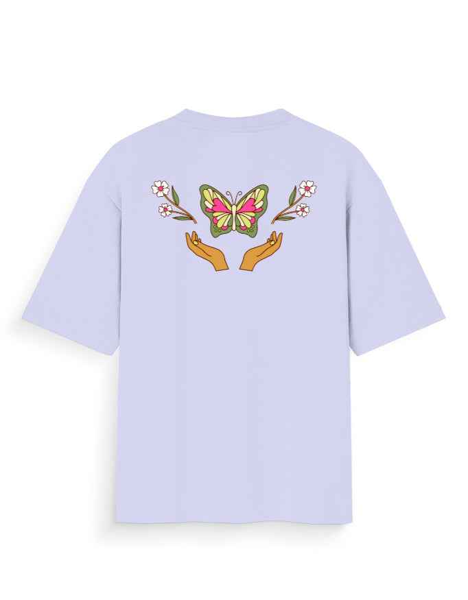 Butterfly Bloom Graphic Oversized T-Shirt - Premium Cotton Streetwear