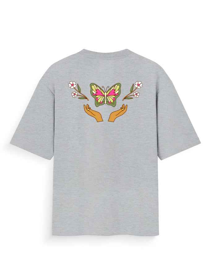 Butterfly Bloom Graphic Oversized T-Shirt - Premium Cotton Streetwear