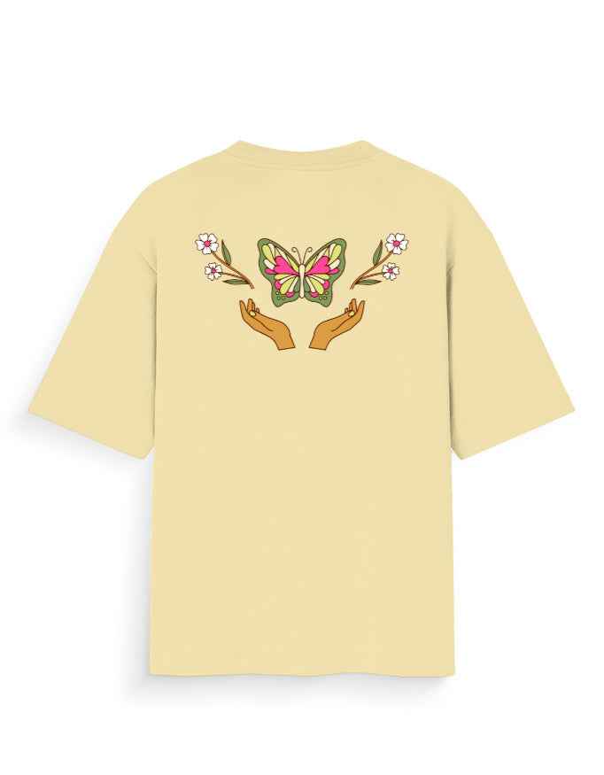 Butterfly Bloom Graphic Oversized T-Shirt - Premium Cotton Streetwear