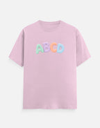 Cute alphabet print kids t-shirt made from breathable 100% cotton by Trend Fever.