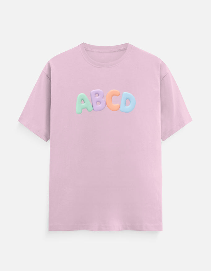 Cute alphabet print kids t-shirt made from breathable 100% cotton by Trend Fever.