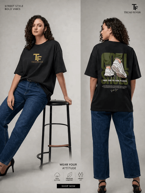 Trend Fever Printed Oversized Premium T-Shirts