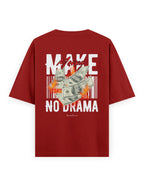 Trend Fever No Drama Money Graphic Oversized T-Shirt