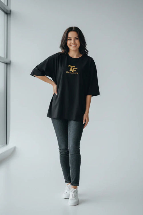 Trend Fever No Drama Money Graphic Oversized T-Shirt