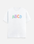 Soft cotton kids t-shirt with ABC alphabet print by Trend Fever for everyday casual wear.