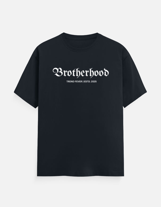 Blue T-shirt with white Trend Fever text on a light gray background
