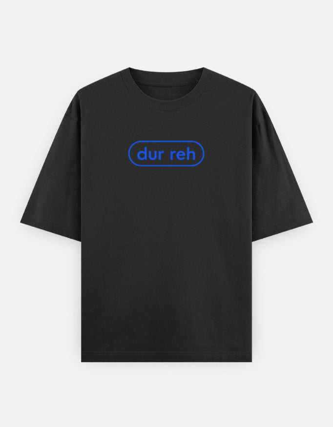 Trend Fever DUR REH 240 GSM oversized cotton T-shirt in black