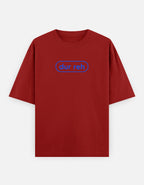 Trend Fever DUR REH 240 GSM oversized cotton T-shirt in red