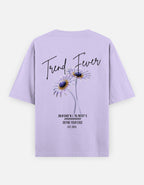 Trend Fever Lavender Floral Oversized T-Shirt – Premium Cotton Heavyweight Streetwear Tee with Luxury Floral Graphic Print