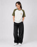 Trend Fever Oversized Raglan Tee | Embroidery print