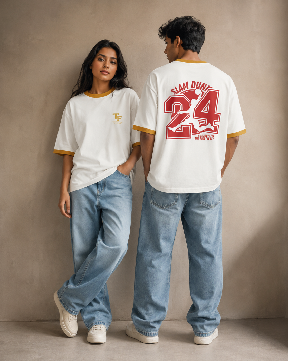 Trend Fever Slam Dunk 24 Unisex Ringer T-Shirt | 180 GSM Cotton Streetwear