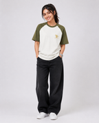 Trend Fever Oversized Raglan Tee | Embroidery print