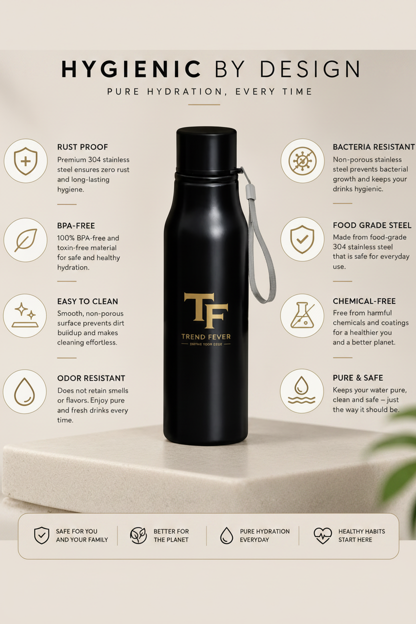 Trend Fever Insulated Stainless Steel Water Bottle