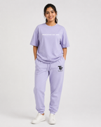 Trend Fever Essential Lavender Premium Cotton Joggers | 260 GSM Unisex Relaxed Fit